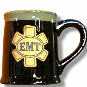 burton+BURTON EMT Mug Black & Tan Ceramic Coffee Cup - First Responder Gift